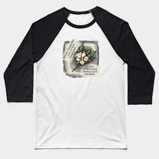 White Oleander Painting Inspired by Wednesday Addams Nevermore Gift Baseball T-Shirt